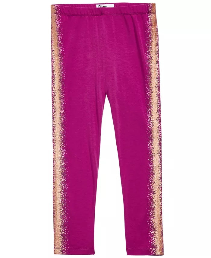 Epic Threads Toddler Girl's Metallic Stripe Leggings  Pink Size 3T