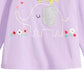 First Impressions Infant Girl's Long Sleeve Elephant T-Shirt Purple Size 3-6MOS