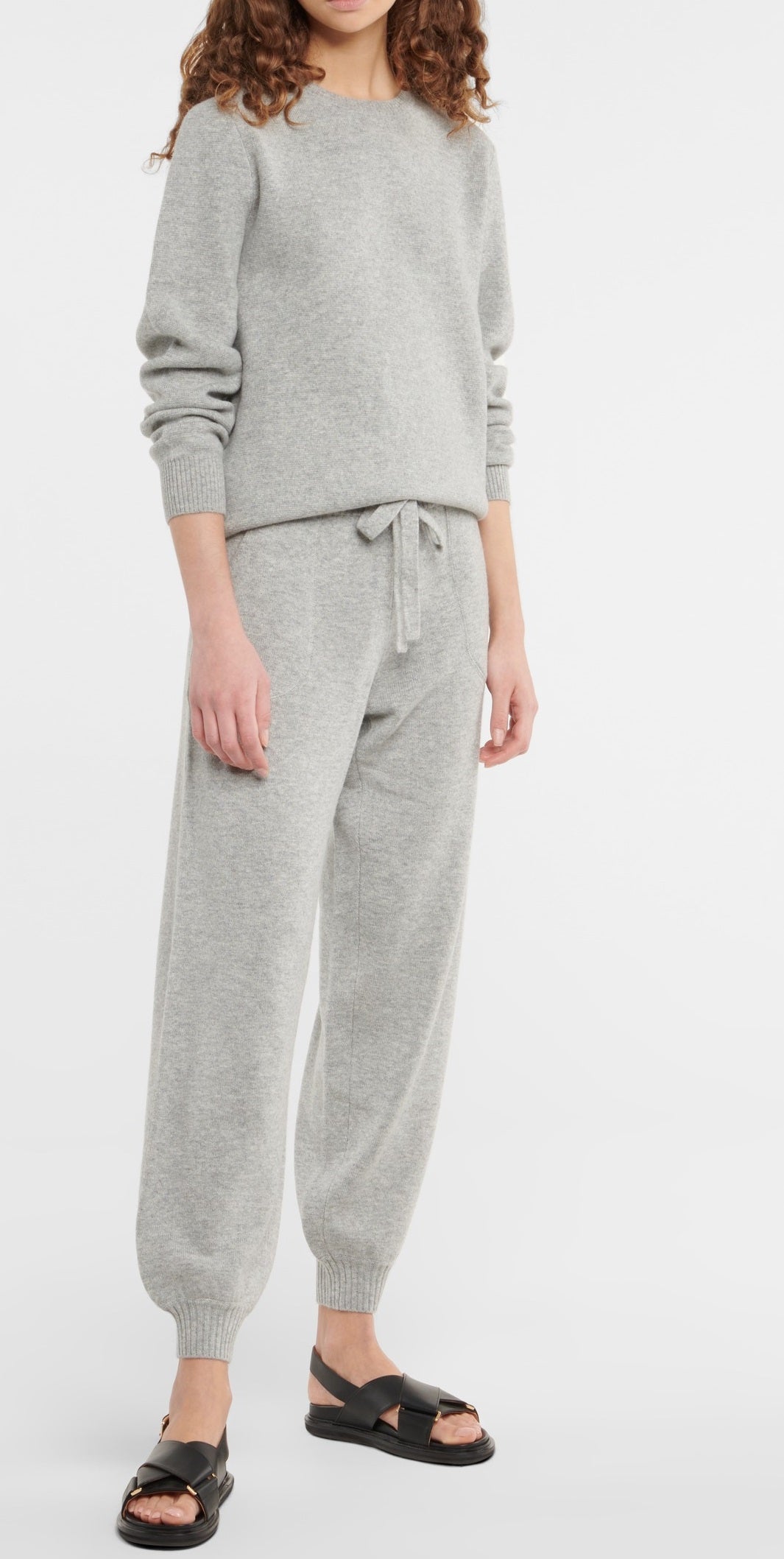 Charter Club Women's Pure Cashmere Balloon Sleeve Sweater Gray Size Petite L