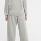 Charter Club Women's Pure Cashmere Balloon Sleeve Sweater Gray Size Petite L