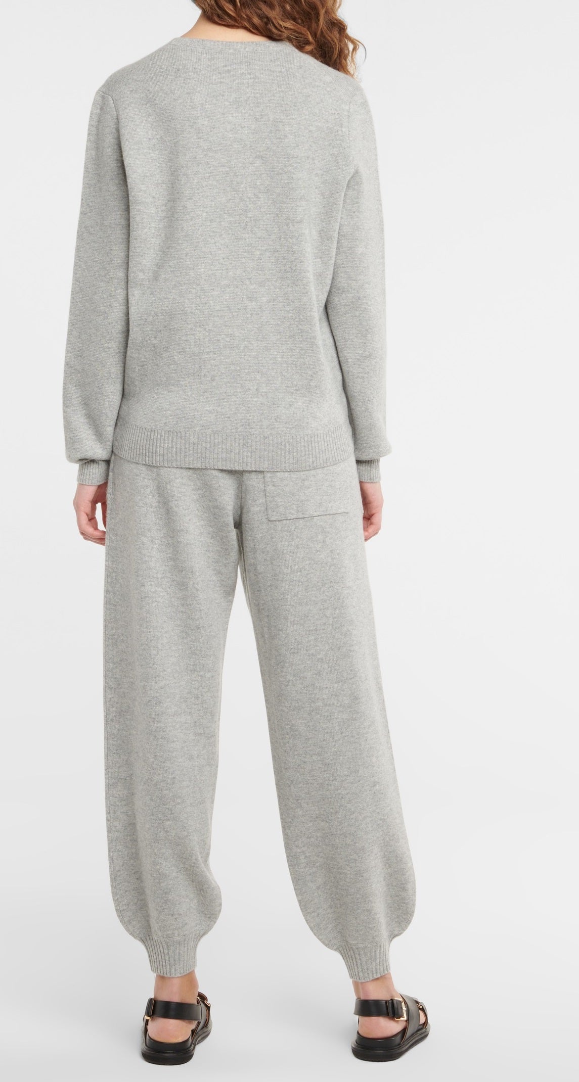 Charter Club Women's Pure Cashmere Balloon Sleeve Sweater Gray Size Petite L