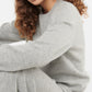 Charter Club Women's Pure Cashmere Balloon Sleeve Sweater Gray Size Petite L