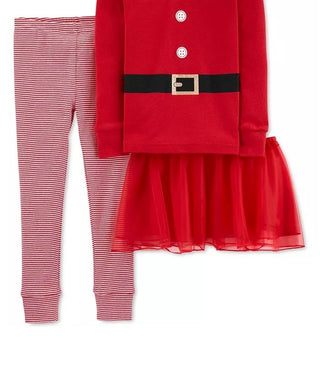 Carter's Baby Girl's 3-Pc. Santa Top Tutu & Pajama Set Red Size 18MOS