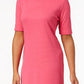 Karen Scott Women's Cotton Elbow Sleeve Dress Pink Size Petite L
