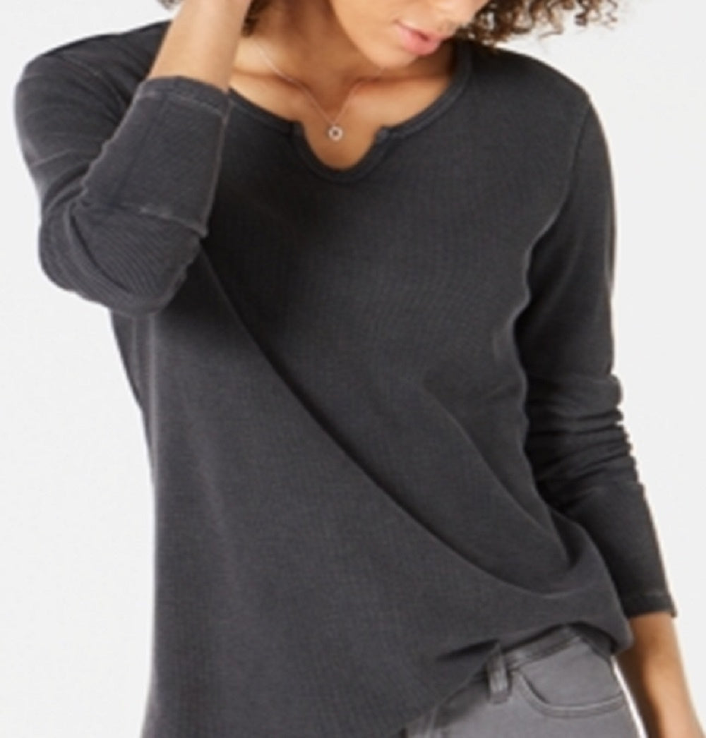 Style & Co Women's Cotton Thermal Top Gray Size Petite XL