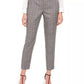 Calvin Klein Women's Plaid Straight-Leg Pants Gray Size 16