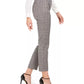 Calvin Klein Women's Plaid Straight-Leg Pants Gray Size 16