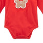 First Impressions Baby Boy's Gingerbread Bodysuit Red Size 0-3M