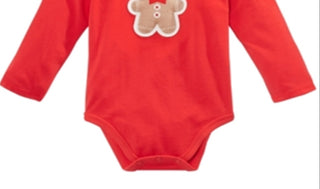 First Impressions Baby Boy's Gingerbread Bodysuit Red Size 0-3M