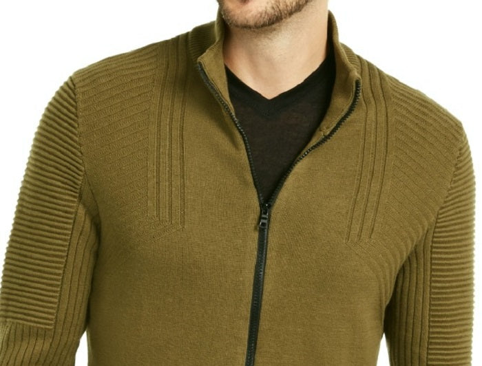 INC International Concepts Men's Samuel Zip Front Cardigan Green Size XXL