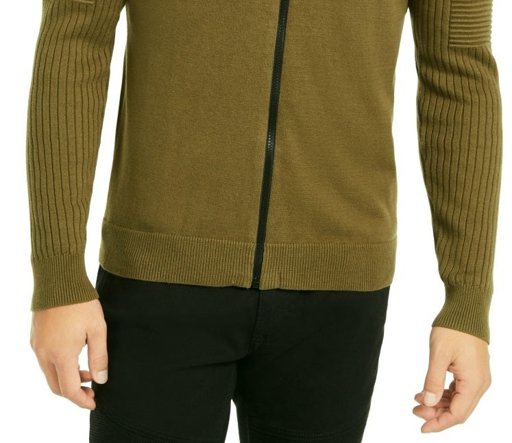 INC International Concepts Men's Samuel Zip Front Cardigan Green Size XXL