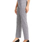 JM Collection Women's Jacquard Straight-Leg Pants Blue Size XX-Large