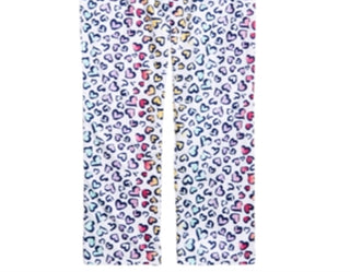 Max & Olivia Little & Big Girl's Heart Print Pajama Pants White Size M