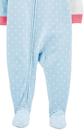 Carters Baby Girl's Unicorn Dots Pajamas Light Blue Size 24MOS