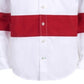 Tommy Hilfiger Big Boy's Philip Colorblocked Stripe Patch Poplin Shirt White Size L