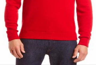 Lacoste Men's Croco Magic Embroidery Wool Blend Sweater Red Size -3/S