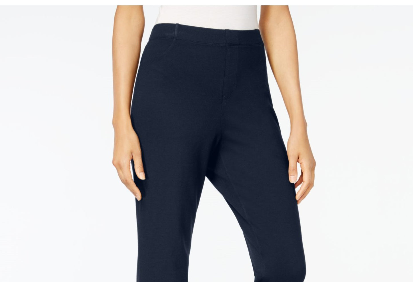 Karen Scott Women's Velour Pull on Pants Blue Size Petite Medium