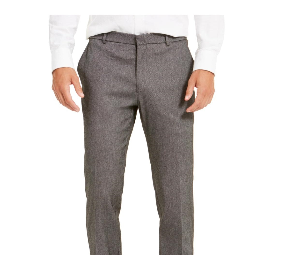 Tommy Hilfiger Men's Stretch Mid Rise Dress Pants Black-White Size 38X30