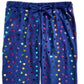 Max & Olivia Little & Big Girl's Foil Heart Print Velour Jogger Sleep Pants Blue Size Small