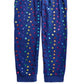 Max & Olivia Little & Big Girl's Foil Heart Print Velour Jogger Sleep Pants Blue Size Small
