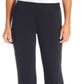 NY Collection Women's Pull on Straight Leg Pants Blue Size 31