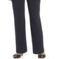 NY Collection Women's Pull on Straight Leg Pants Blue Size 31