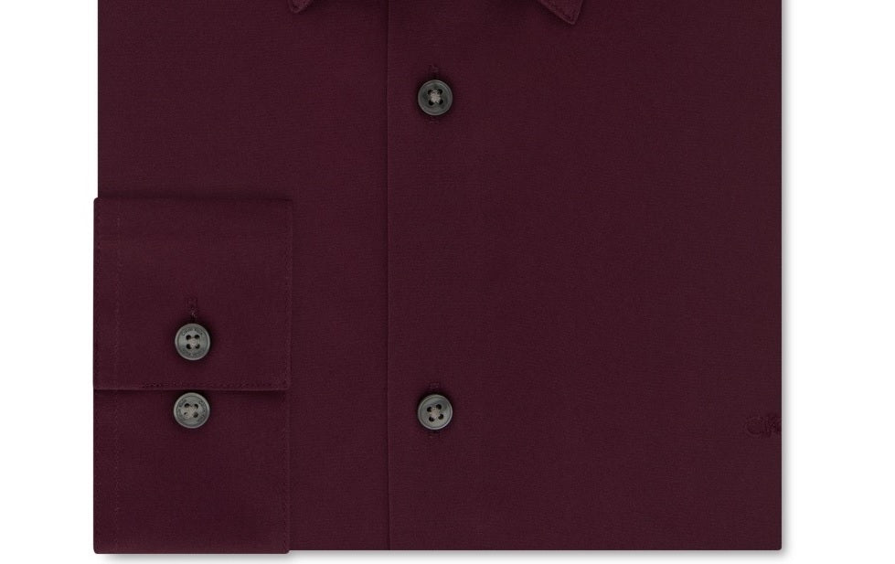 Calvin Klein Men's Slim-Fit Stretch Flex Collar Dress Shirt Red Size 34-35