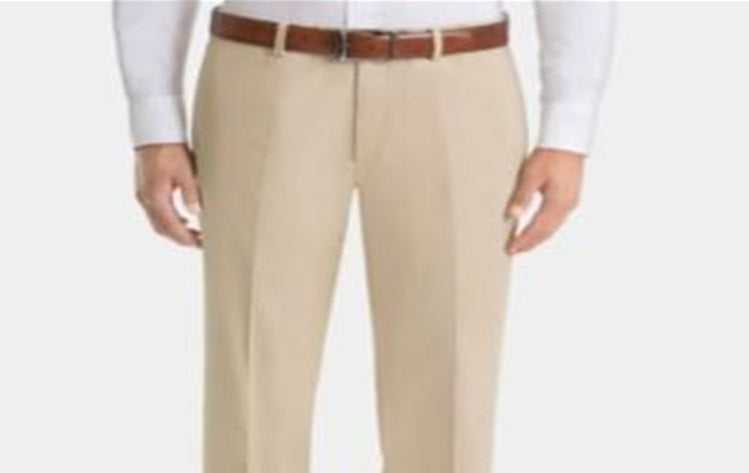 Ralph Lauren Men's Solid Tan Cotton Suit Separate Pants Brown Size 46 X 32