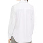 Charter Club Women's Petite Faux-Pearl Button-Front Shirt White Size Petite