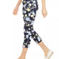 Charter Club Women's Floral Print Tummy Control Capri Pants Blue Size 12