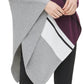 Calvin Klein Women's Striped Poncho Sweater Purple Size S