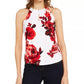 INC International Concepts Women's Petite Keyhole Halter Top White Size PM