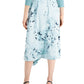 Alfani Women's Print A-Line Skirt Green Size 16