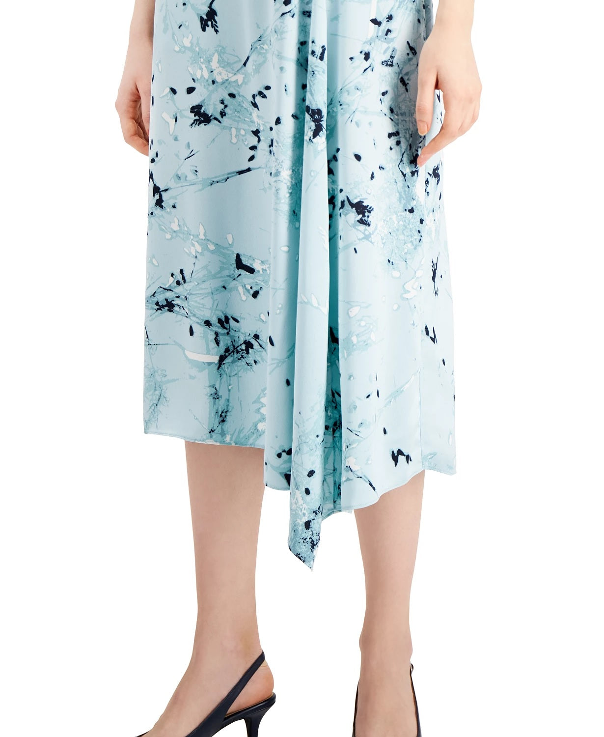Alfani Women's Print A-Line Skirt Green Size 16