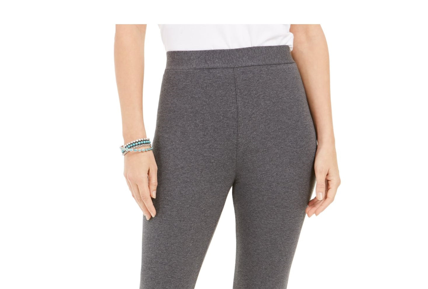 Style & Co Women's High Rise Pull on Active Wear Leggings Gray Size PP