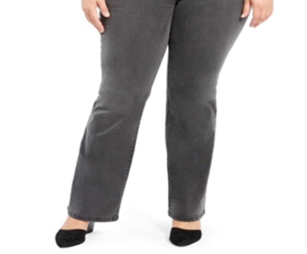 Style & Co Women's Plus Power Sculpt Bootcut Jeans Black Size 14W