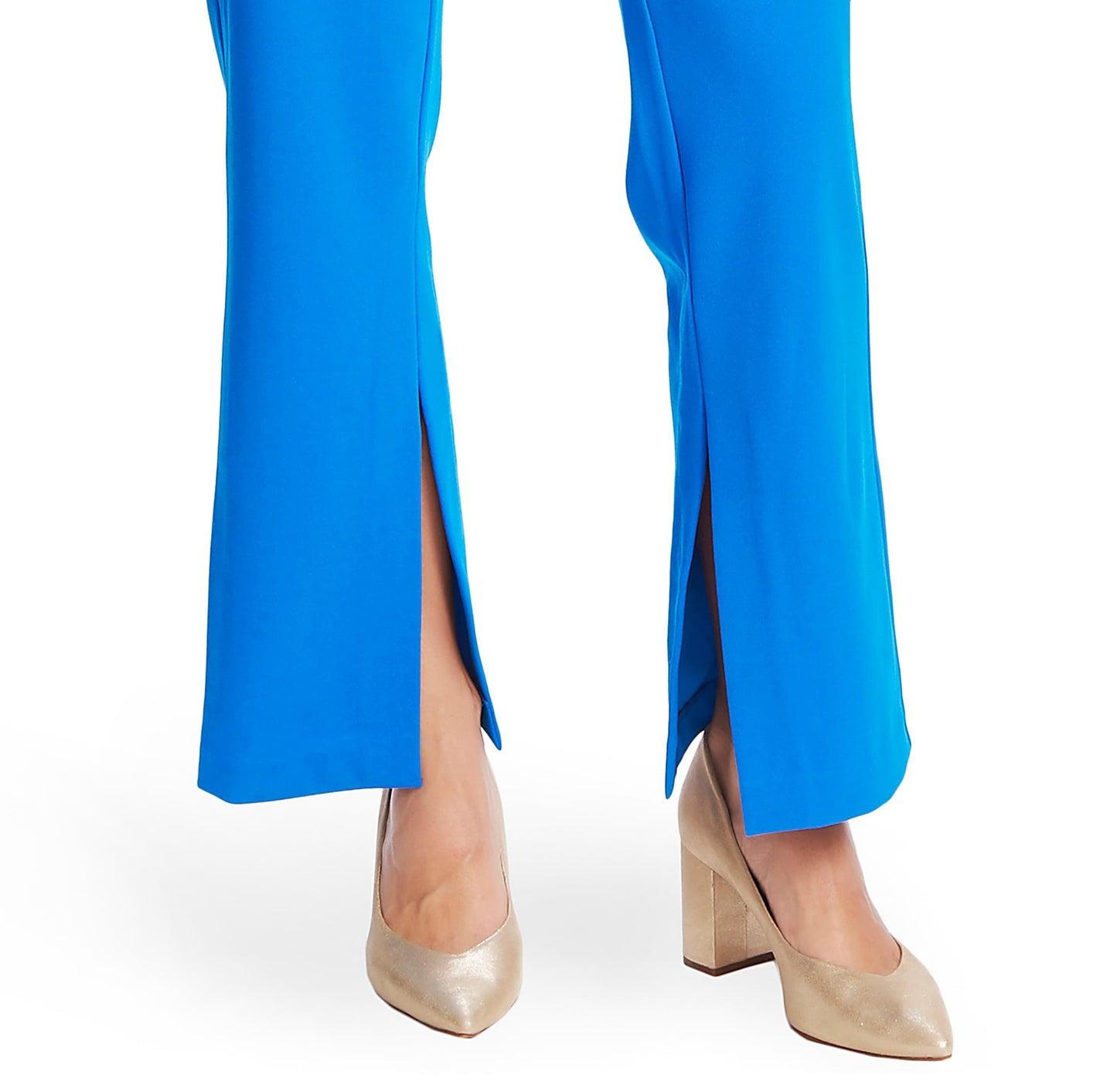 Vince Camuto Women's Side Slit Ponte Knit Pants Blue Size 12