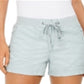 Style & Co Women's Knit Waistband PoPetite Lin Shorts Blue Size Petite S