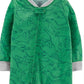 Carter's Baby Boy's 1 Pc Dinosaur Print Pajama Green Size 18MOS