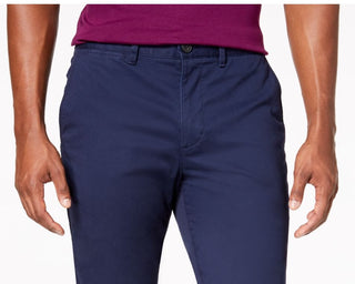 Lacoste Men's Regular Fit Cotton Gabardine Chino Pants Blue Size 46X32