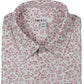 Bar III Men's Knit Printed Button Down Shirt White Burgundy Size 16-16/5-
