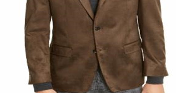 Ralph Lauren Men's Classic Fit Faux Suede Sport Coat Green Size 46R