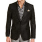 Tallia Orange Men's Slim-Fit Black Textured Tonal Starburst Evening Jacket Black Size 44