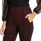 Thalia Sodi Women's Printed Skinny Cropped Trousers Red Size Small