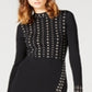 INC International Concepts Women's Studded Sweater Dress Black Size X-Small