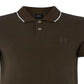 Armani Exchange Men's Tipped Pique Polo Shirt Brown Size Medium