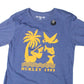 Hurley Men's Short Sleeve Graphic Tee T-Shirt Blue Size Small