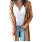INC International Concepts Women's Pocketed Pocketed Long Sleeve Open Cardigan Sweater Brown Size Small