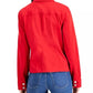Charter Club Women's Denim Jacket Red Size LT
