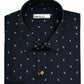 Bar III Men's Slim Fit Stretch Floral Dress Shirts Black Size 17 1/2